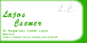 lajos csemer business card